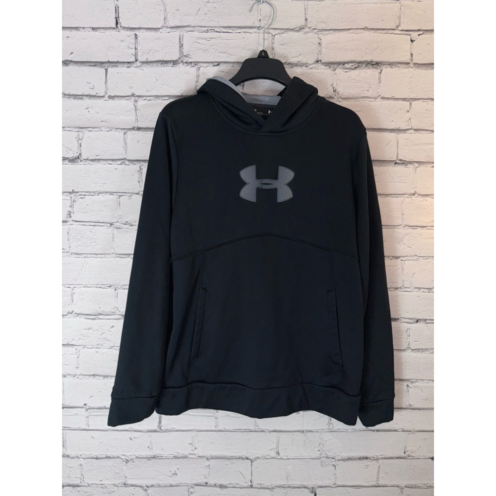 Under Armour Storm Mens Black Fleece Lined Hoodie Hooded Sweatshirt size Medium